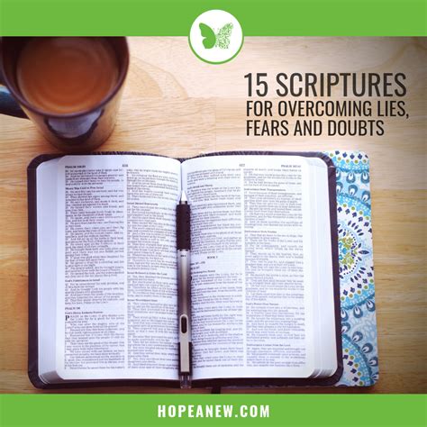 15 Scriptures For Overcoming Lies Fears And Doubts Hope Anew