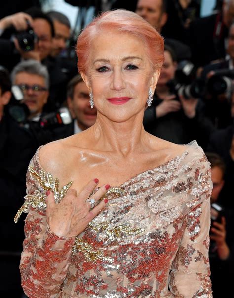 Helen Mirren Pink Hair At Cannes Film Festival Popsugar Beauty Photo 12