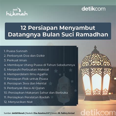 12 Persiapan Menyambut Datangnya Bulan Suci Ramadhan