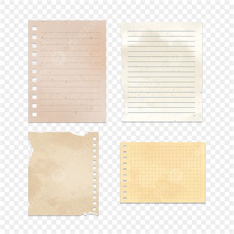 Loose Leaf Paper Png Image Loose Leaf Notepad Combination Retro