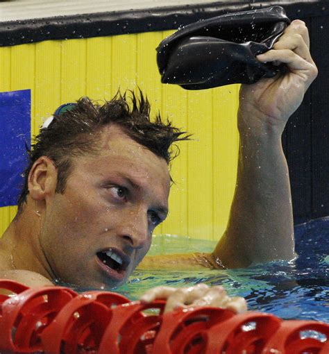 Australia’s Thorpe Reacts After The Men’s 200m Freestyle Semi Finals At The Australian Swimming