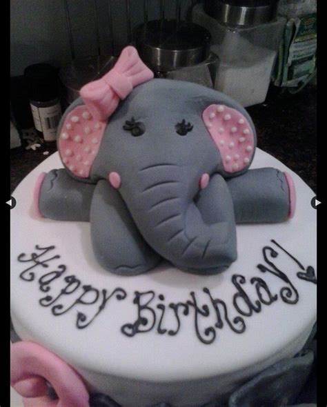 Beautiful Amazing Elephant Cake Made By Kacie At Kacies Sweet Side Cake