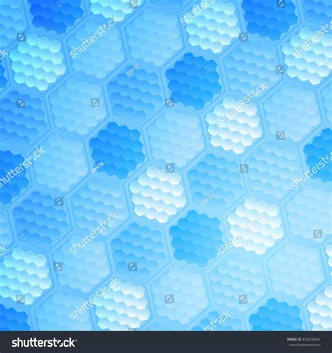 Blue Abstract Hexagonal Texture Background Vector Stock Vector Royalty