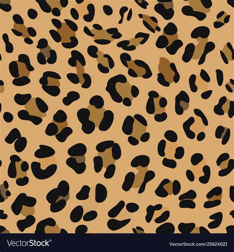 Leopard Pattern Print Background Seamless Vector Image