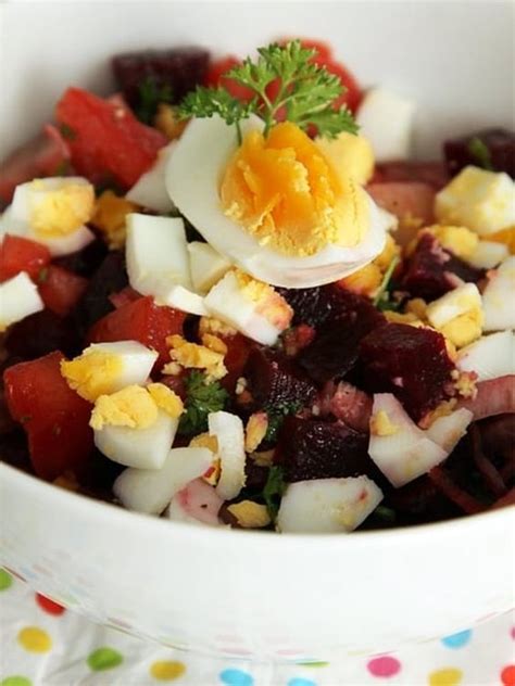 Salade de betteraves à loeuf dur Recette