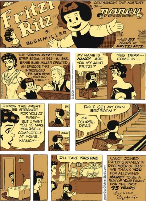 Nancy Comic Strip 19990110 Featuring Aunt Fritzi Ritz And Ernie Bushmiller By Brad And Guy