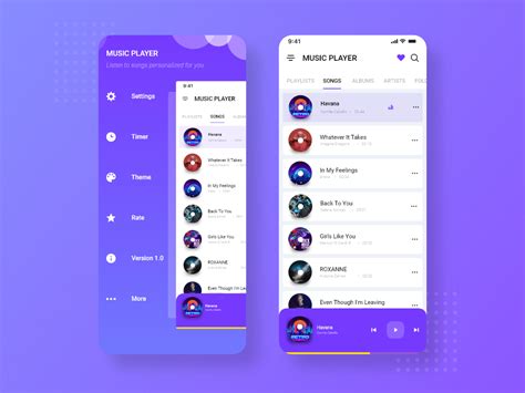 Music Player Mobile App Ui Kit Template Search By Muzli