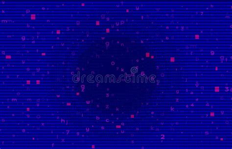 Abstract Cyberspace Bg Digital Binary Code Screen Stock Vector
