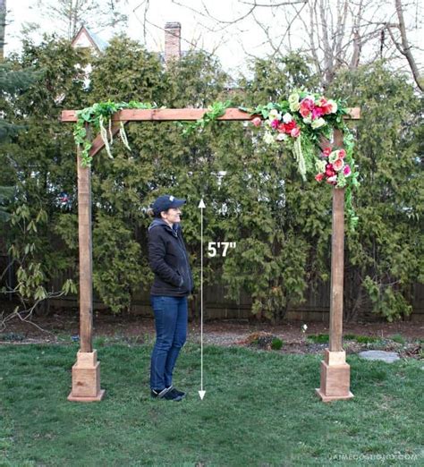 Your diy budget will play a big role in what materials you can use for your archway. DIY Self Standing Wood Arch - Jaime Costiglio