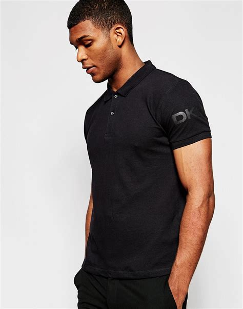Dkny was founded in 1984 by designer donna karan. DKNY Cotton Polo Shirt Sleeve Logo in Black for Men - Lyst