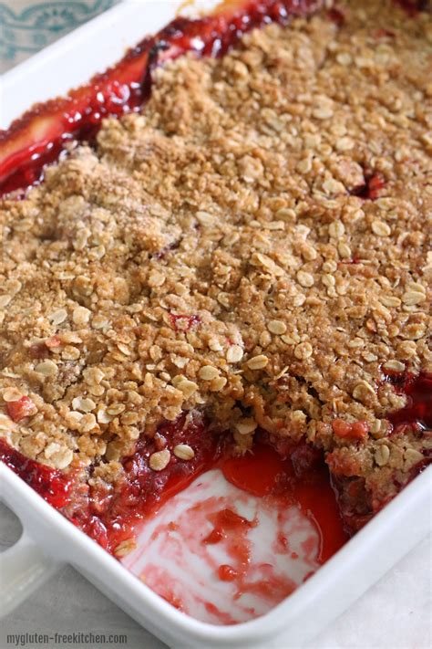 Gluten Free Strawberry Rhubarb Crisp Recipe