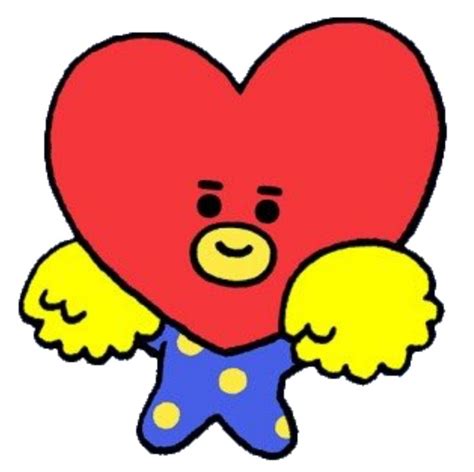 freetoedittata bt21 cheerleader remixit gambar