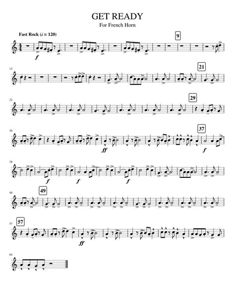 Get Ready For French Horn Sheet Music For French Horn Solo Download