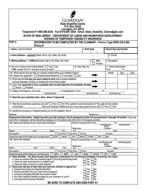 Guardian Short Term Disability Form Pdf Fill Out And Sign Online Dochub