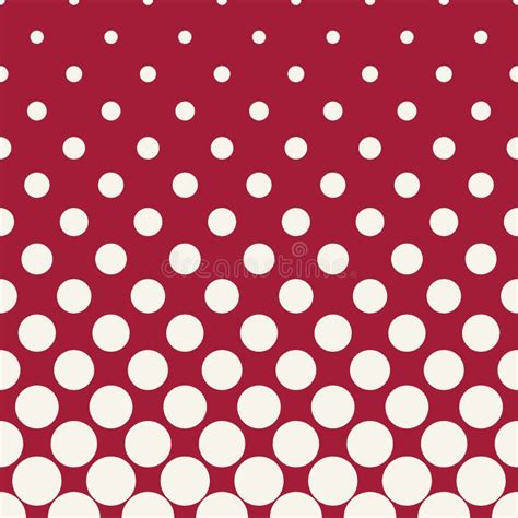 Circles Halftone Seamless Geometric Gradient Red Pattern Stock Vector