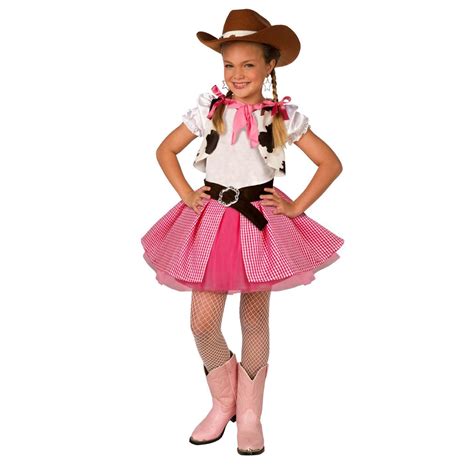Morph Kids Cowgirl Costume Cute Girls Pink Western Rodeo Dress Up