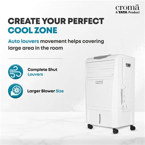 Buy Croma Az24 24 Litres Personal Air Cooler Anti Bacterial Honeycomb