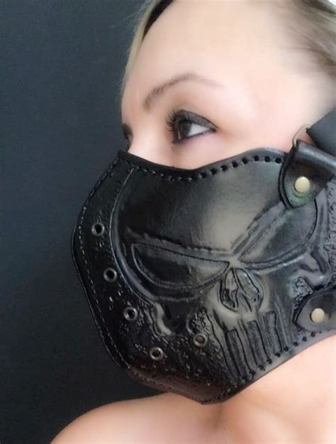 Motorcycle Leather Mask Custom Leather Mask Wind Protection Etsy