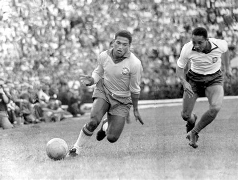 ɡaˈʁĩʃɐ, little bird), was a brazilian professional footballer who played as a right winger. Garrincha | Brazilian athlete | Britannica