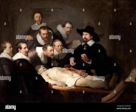 Rembrandt Painting Entitled The Anatomy Lesson Of Dr Nicolaes Tulp