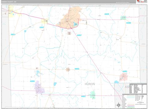 Huron County, OH Wall Map Premium Style by MarketMAPS - MapSales.com