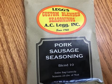 A C Legg 6 Pork Sausage Seasoning Blend 6 Ask The Meatcutter