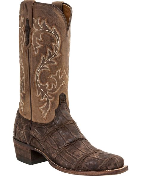 Lucchese Mens Burke Alligator Exotic Boots Boot Barn