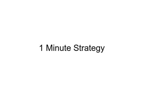 1 Minute Strategy Marketxls