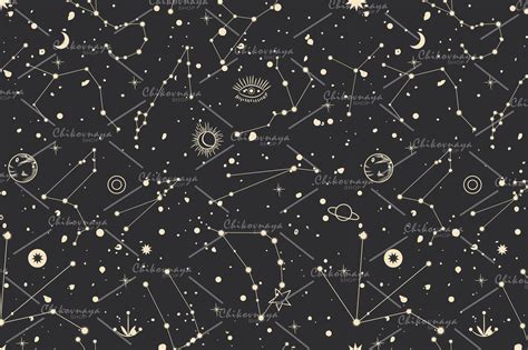 Horoscope Constellation Zodiac Space Star Vector Illustration