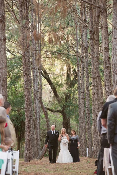 Rustic Glam Gold And Pink Outdoor Wedding In The Woods Land O Lakes