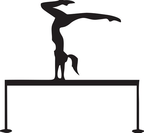 balance beam gymnastics clipart