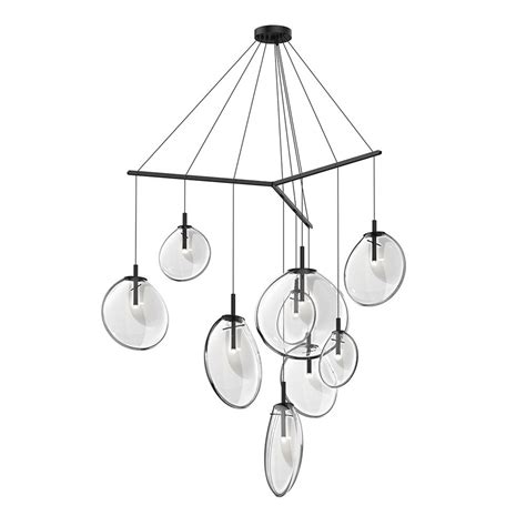 Working in new york, milan, and tokyo, sonneman has sold designs worldwide since 1967. Mid-Century Modern LED Multi-Light Pendant Black Cantina by Sonneman Lighting | 2997.25C ...