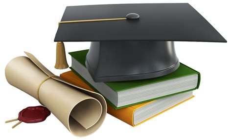 Graduation Cap And Books Clipart