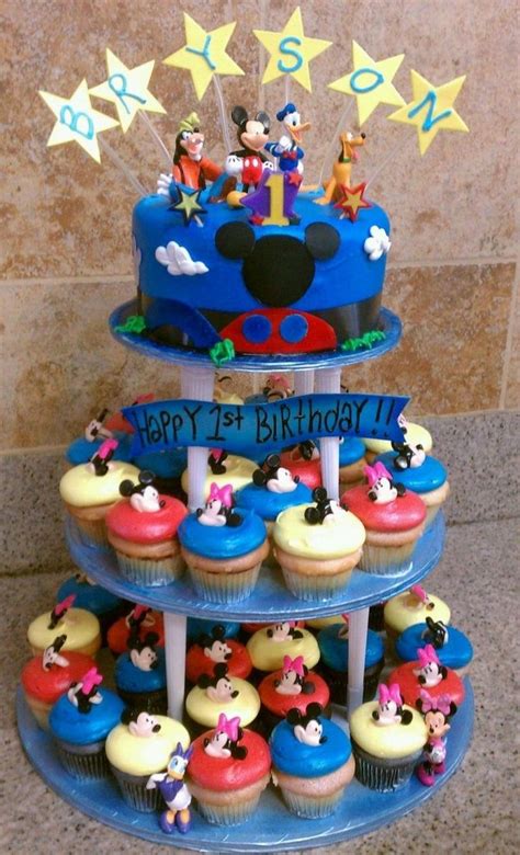 Mickey Mouse Birthday Cakes Cupcakes Mickey Mouse Cupcake Cake Mickey