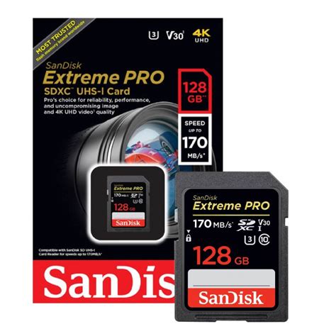 Sd Extreme Pro 128gb 170mbs Media Solutions