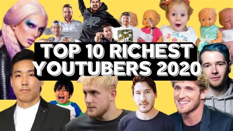 who is the richest black youtuber 2020 15 richest people in the world 2010 2020 youtube