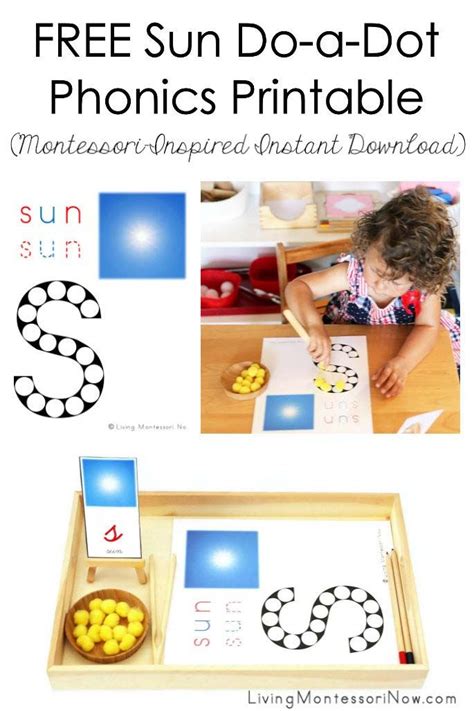 This Free Sun Do A Dot Phonics Printable Is A Montessori Inspired Printable For Home Or