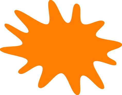 Orange Paint Splat Clip Art At Clker Com Vector Clip Art Online