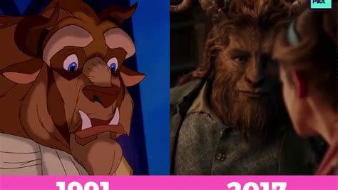 Beauty And The Beast Full Trailer 1991 Vs 2017 Comparisonside By