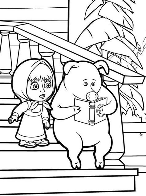 Masha And The Bear 36 Coloring Page