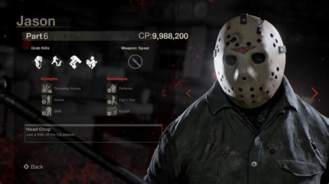 Friday The 13th The Game All Jason Stats And Abilities Allgamers