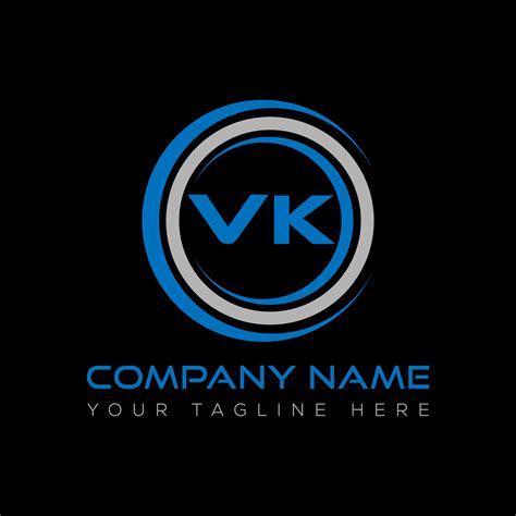 Vk Letter Logo Creative Design Vk Unique Design Vector Art