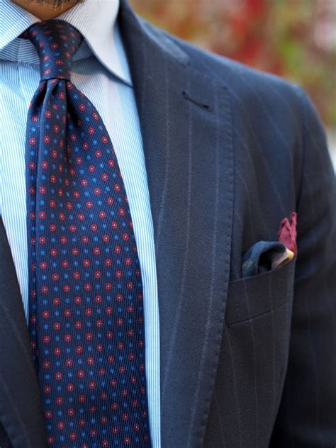 Check spelling or type a new query. DressLikeA - Chalk stripe suit with a floral pattern silk ...