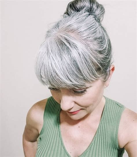 16 Ways To Pair Bangs With Grey Hair For A Trendy Look Hairstylecamp