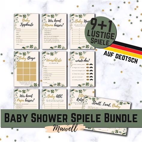 Baby bingo is always a perennial favorite among baby shower games: 10 Babyparty Ideen Spiele Vorlagen deutsch als PDF zum Sofort Download! Video in 2020 | Bullet ...
