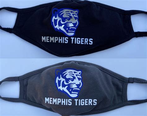 Memphis Tigers Face Mask By Bleedblueshop On Etsy Tiger Face Mask