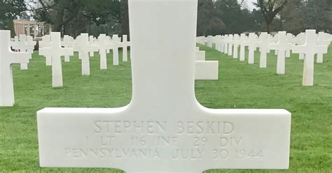 116th Infantry Regiment Roll Of Honor 1lt Stephen Beskid