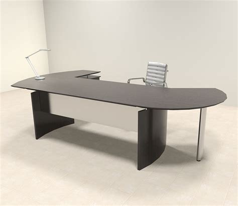 3pc Modern Contemporary Oval Executive Office Desk Set Mt Med O3