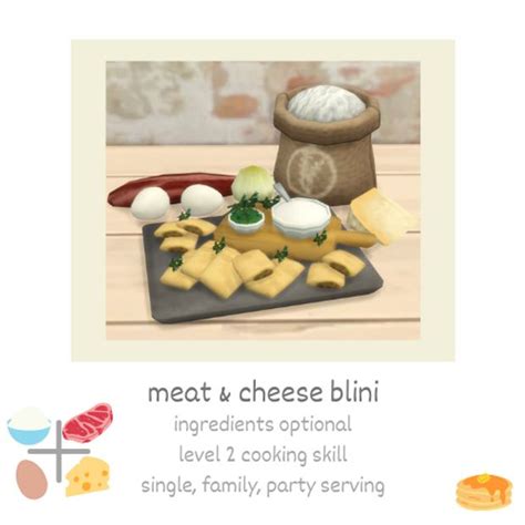 Meat And Cheese Blini Littlbowbub On Patreon Sims 4 Custom Content