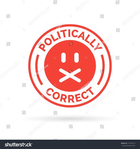 Politically Correct Icon Political Correctness Symbol Stock Vector